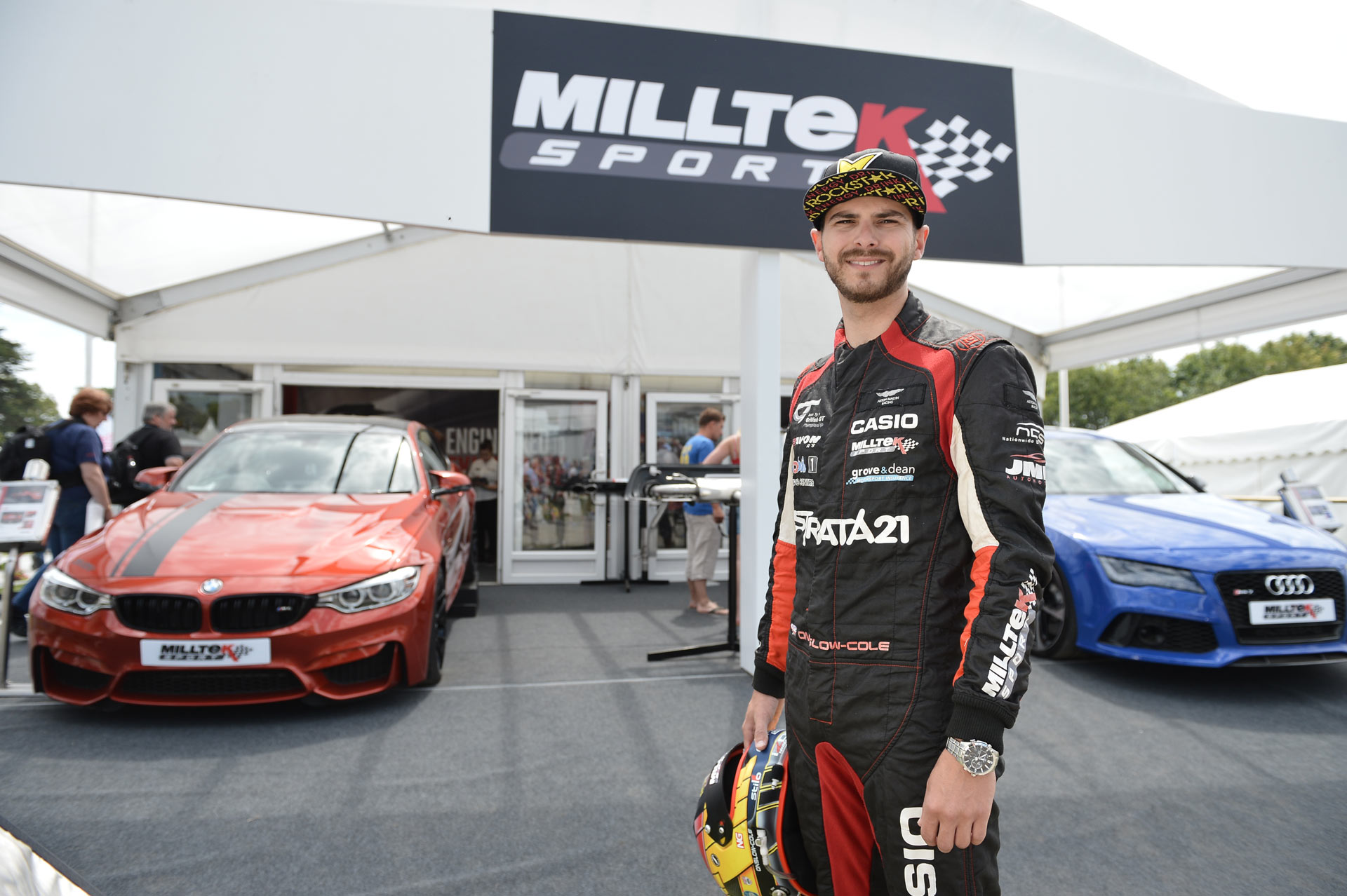 Tom on the Milltek Sport stand at Goodwood Festival of Speed 2015