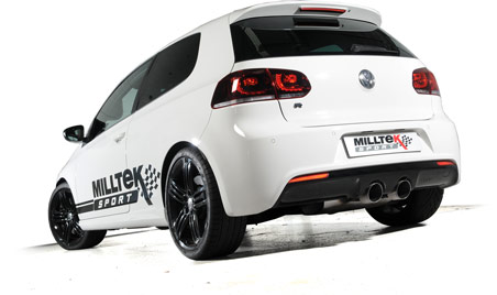 Milltek VW Golf R with Titanium tailpipe trims